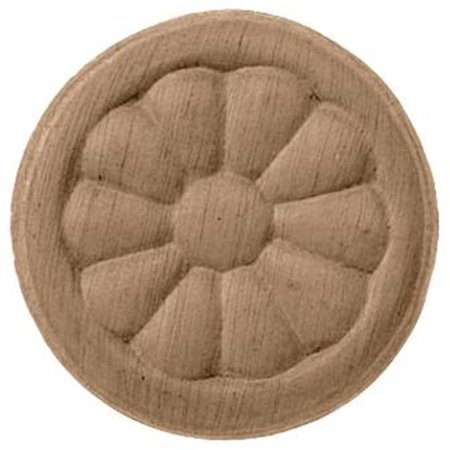 DWELLINGDESIGNS 5 in. W x 5 in. H x .75 in. P Reese Rosette, Cherry, Architectural Accent DW68984